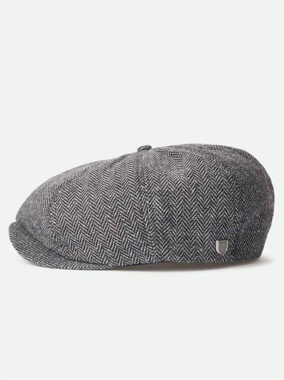Brixton Gray Black Herringbone Brood Newsboy Cap